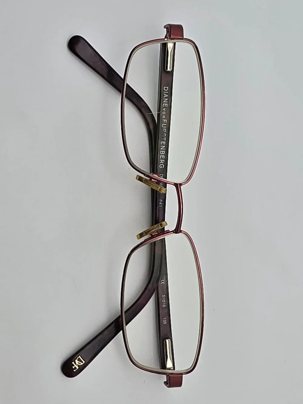 Diane Von Furstenberg DVF8003 641 Burgundy Eyeglasses Frame w Flexhinge and Case